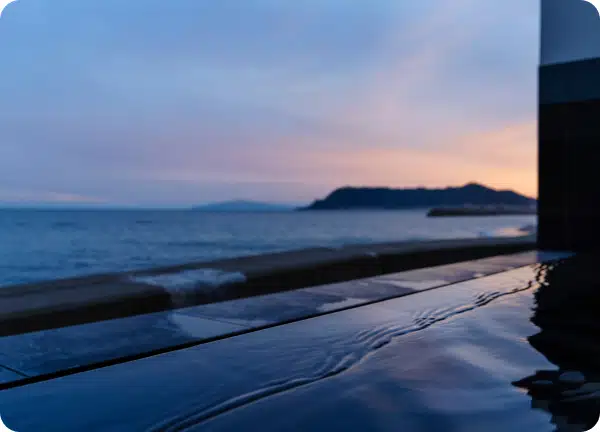 湯の浜ホテルで津軽海峡を眺めながら露天風呂入浴(ゆのぶら)
